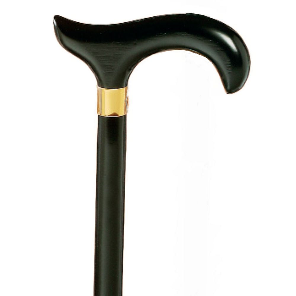 Elegant Classic Wooden Walking Stick - Black Derby - Walking Stick from Otavio Recalcati di Renato at The Prince Webshop