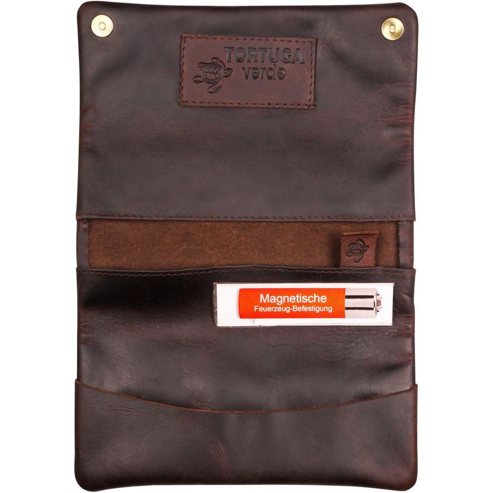 Tortuga Verde Tobacco pouch Dark brown leather - Pipe Accessories from Tortuga Verde at The Prince Webshop