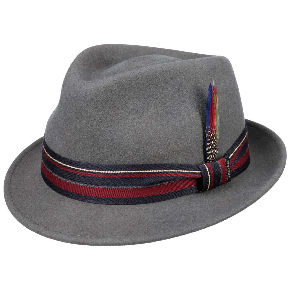 Stetson Woolfelt Trilby Hat - Steel/Grey - Trilby Hat from Stetson at The Prince Webshop
