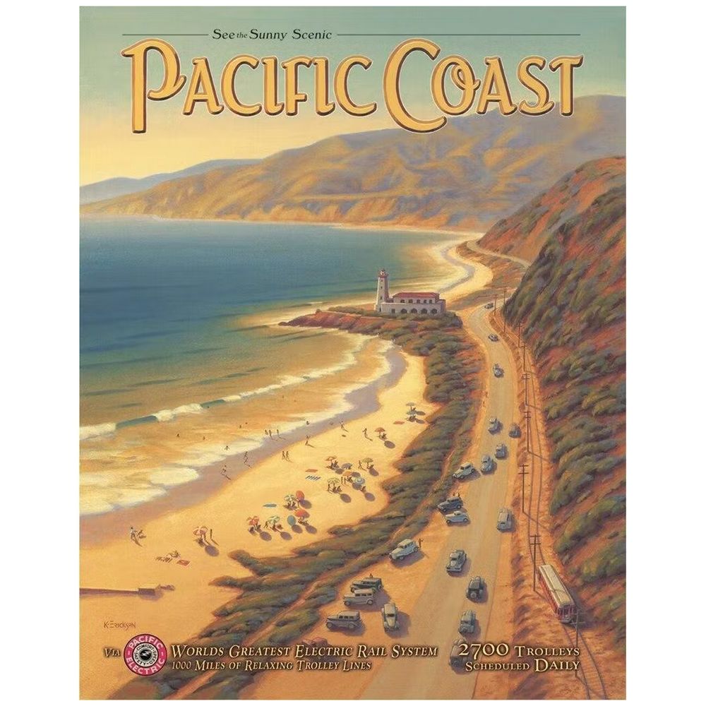 Retroworld Metalskilt Vintage Americana Pacific Coast - 30 x 40 cm - Metalskilt fra Retroworld hos The Prince Webshop