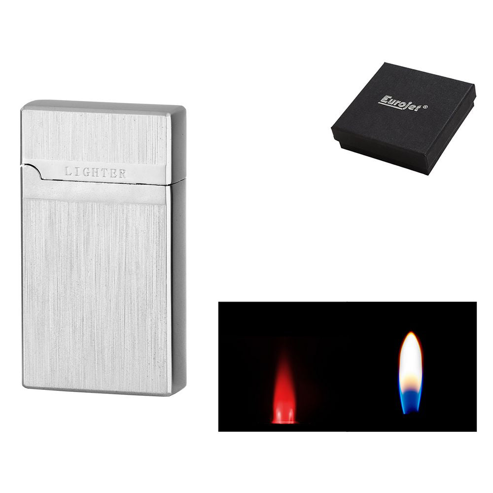 Eurojet Cigarette Lighter Duo Flame - Brushed Alu - Lighter from Eurojet at The Prince Webshop