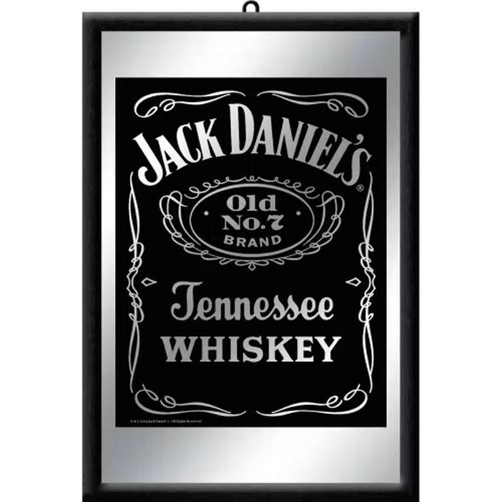 Jack Daniels Logo Black Bar Mirror - Bar Mirror - Bar Mirror from Retroworld at The Prince Webshop