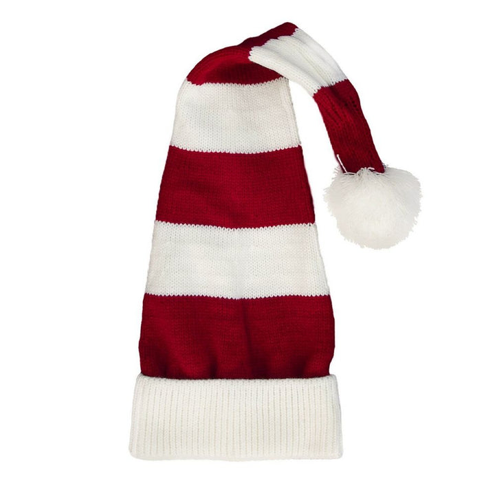 Nissebanden Santa hat - Classic, Long, Striped Red & White - Hat from Snazzy Santa at The Prince Webshop