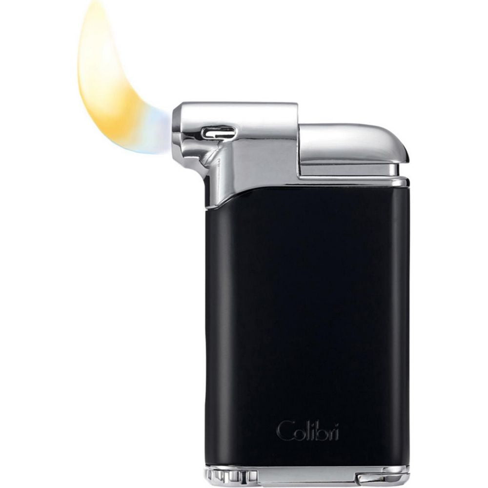COLIBRI piezo pipe lighter "Pacific II" black/chrome - Lighter from Colibri at The Prince Webshop