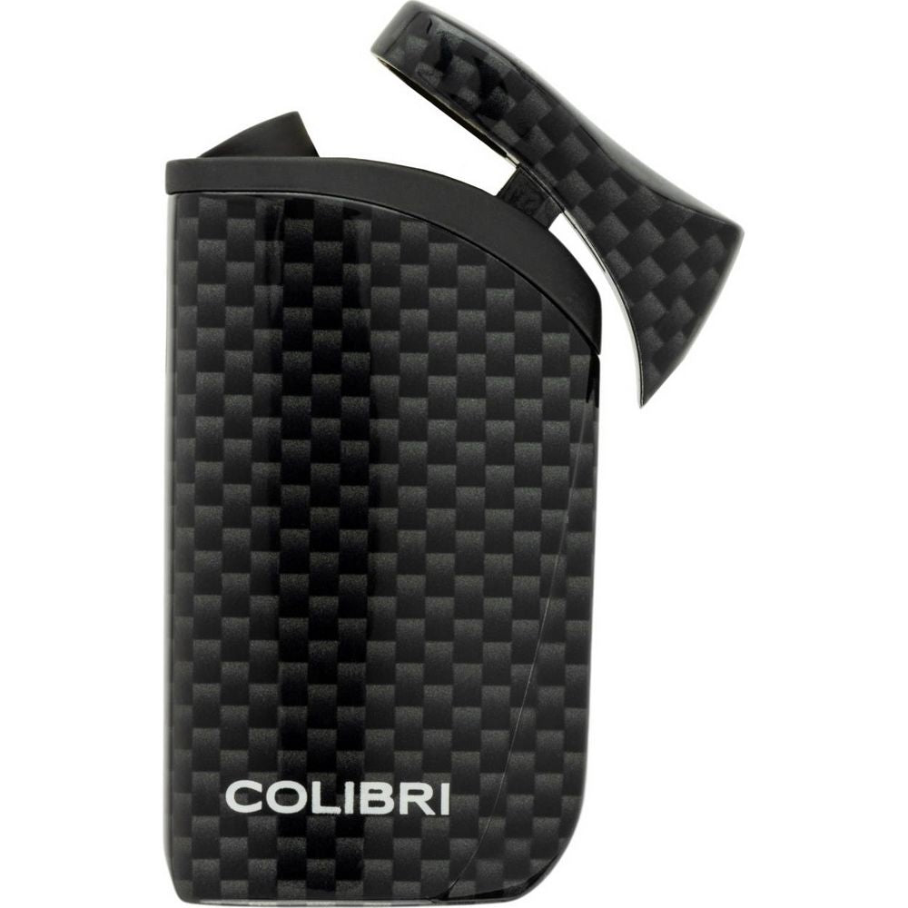 COLIBRI lighter Falcon II - black carbon angled jet flame - Lighter from Colibri at The Prince Webshop