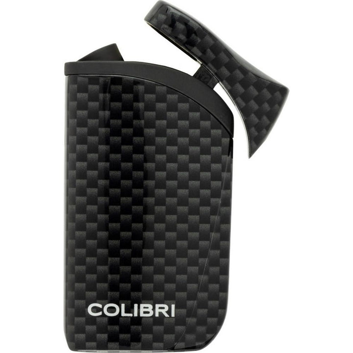COLIBRI lighter Falcon II - black carbon angled jet flame - Lighter from Colibri at The Prince Webshop