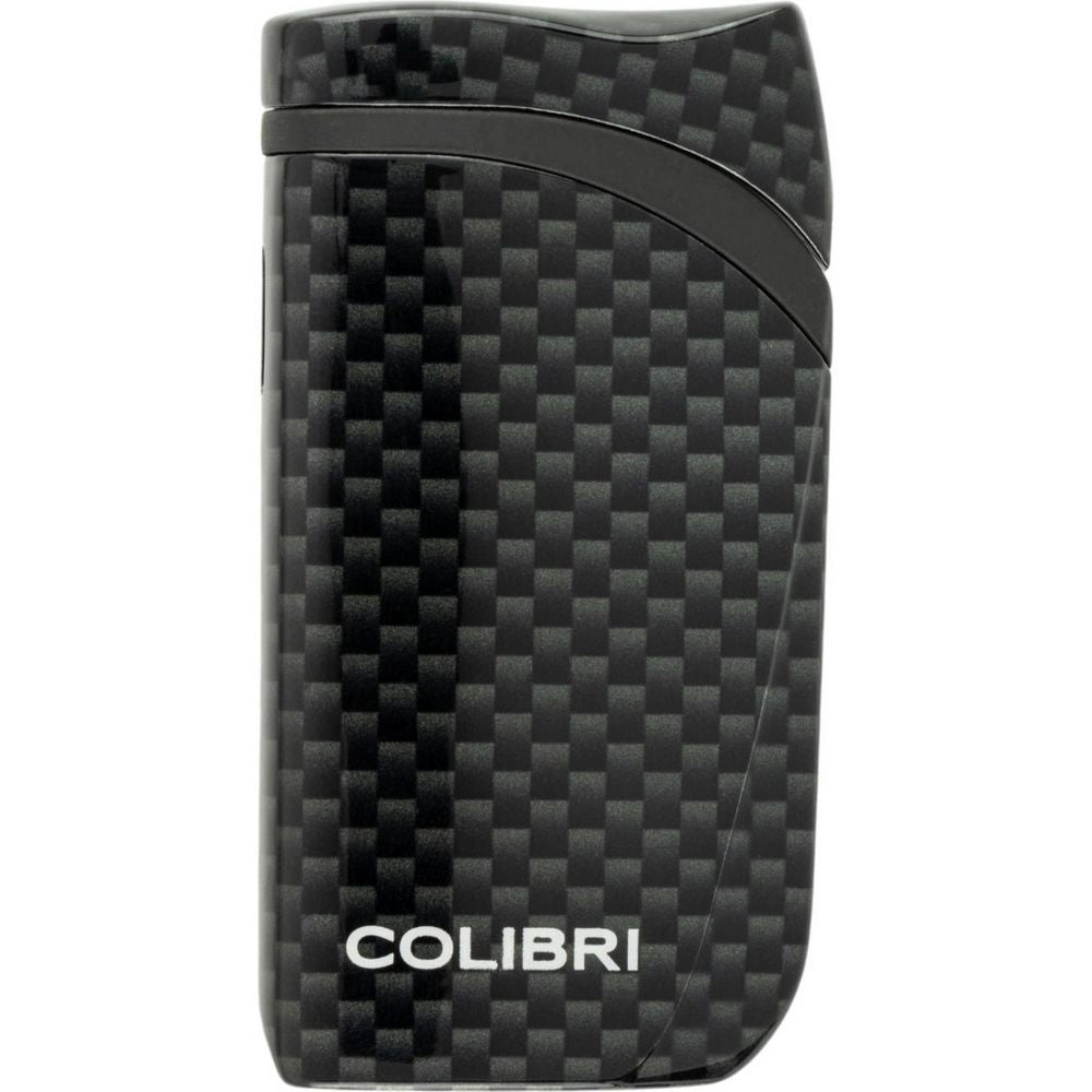 COLIBRI lighter Falcon II - black carbon angled jet flame - Lighter from Colibri at The Prince Webshop