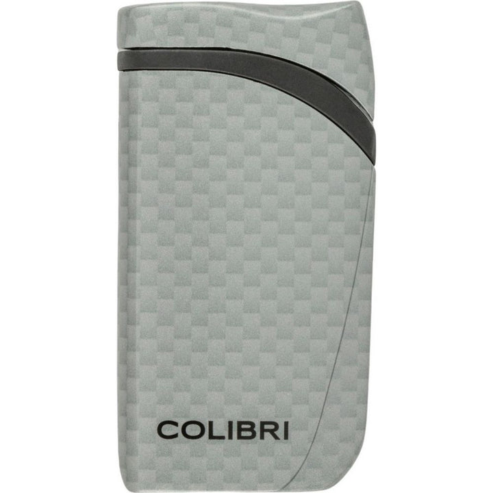 COLIBRI lighter Falcon II - silver carbon angled jet flame - Lighter from Colibri at The Prince Webshop