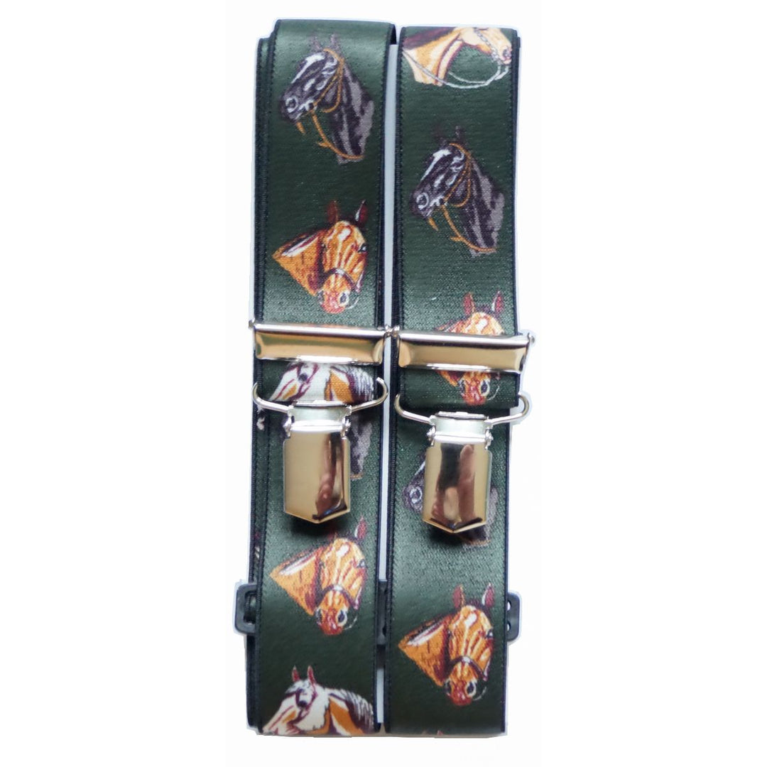 Wide Horse Harnesses Green with X back and Clips - Harnesses from SCANBELT Shooster at The Prince Webshop