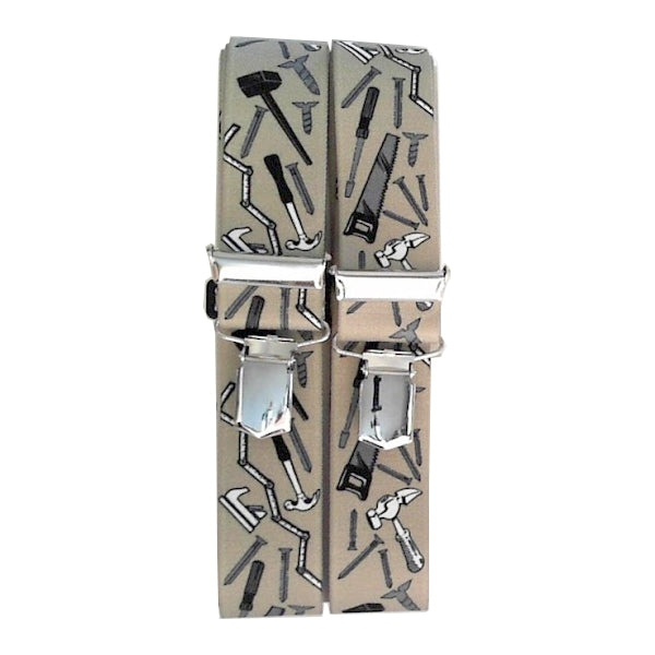 Wide Suspenders Craftsmen with X back - Light Beige - Suspenders from SCANBELT Shooster at The Prince Webshop