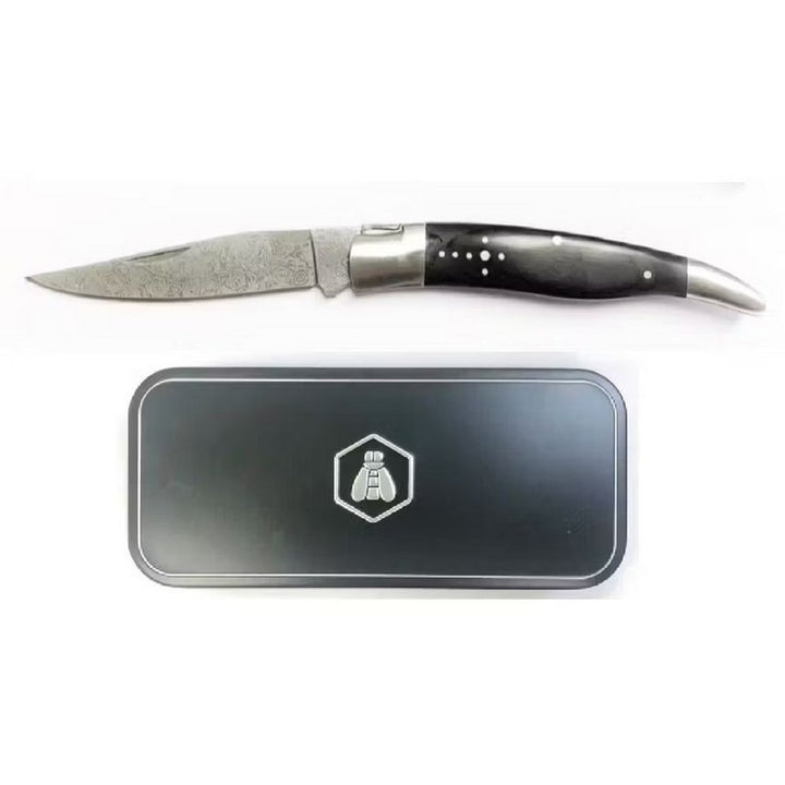 Laguiole Folding Knife - Damascus Black - Pocket knife from Laguiole at The Prince Webshop