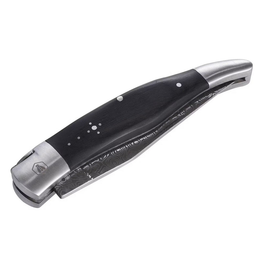 Laguiole Folding Knife - Damascus Black - Pocket knife from Laguiole at The Prince Webshop