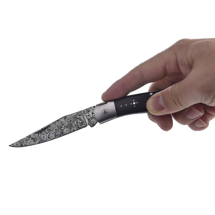 Laguiole Folding Knife - Damascus Black - Pocket knife from Laguiole at The Prince Webshop