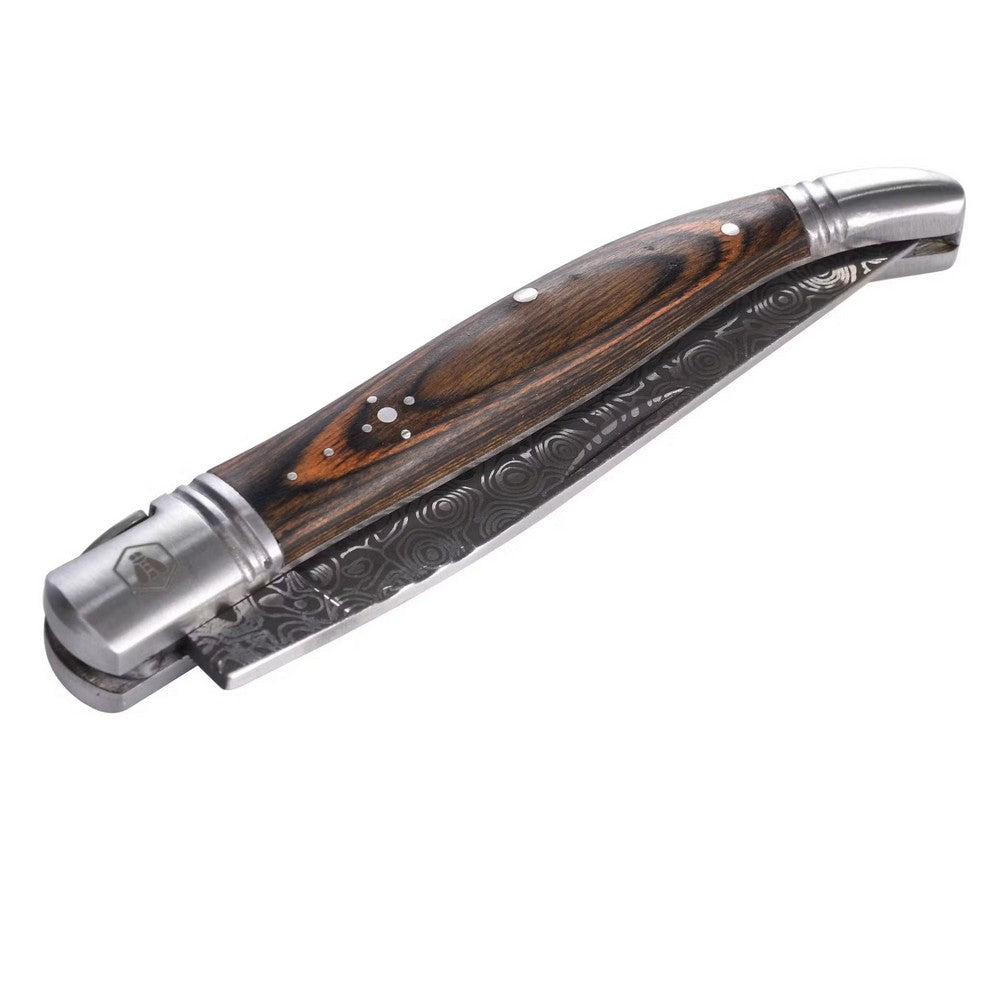 Laguiole Folding knife - Damascus Pakka - Pocket knife from Laguiole at The Prince Webshop
