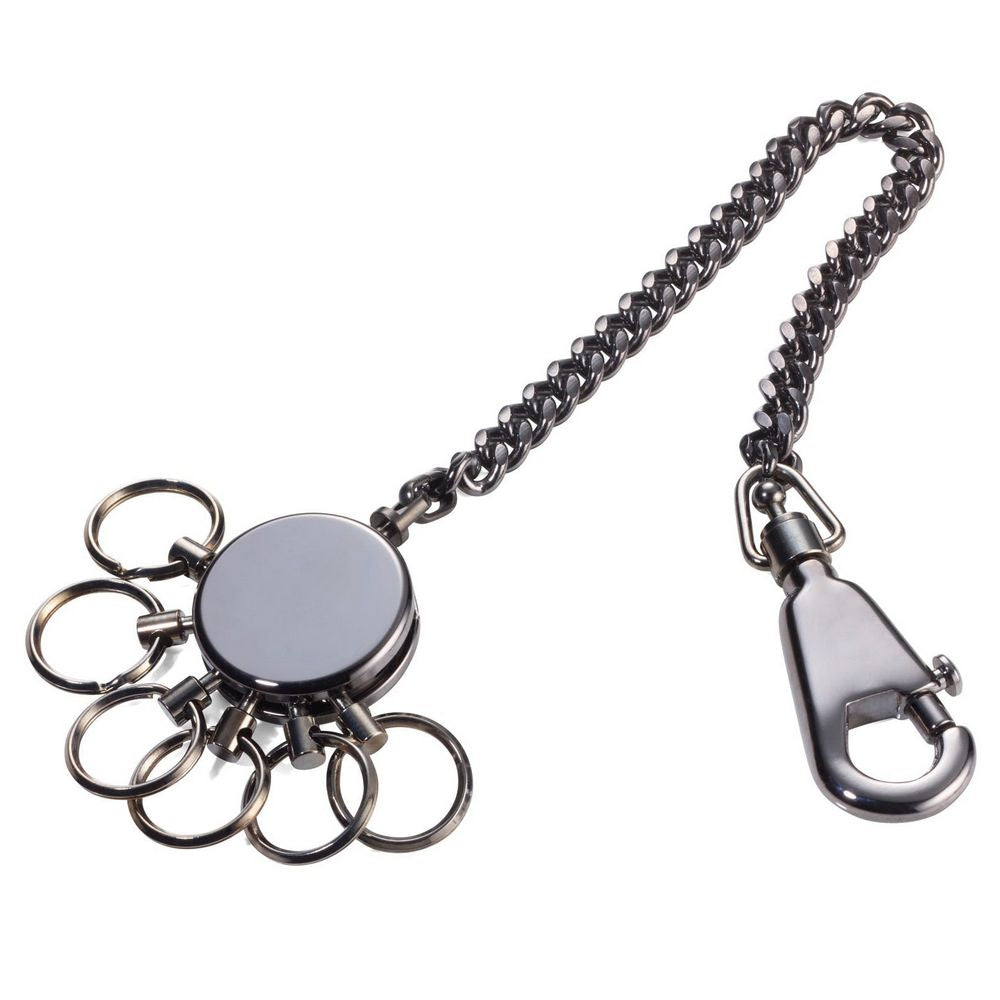 TROIKA Key ring - PATENT CHAIN ​​Black Chrome - Key ring from Troika at The Prince Webshop