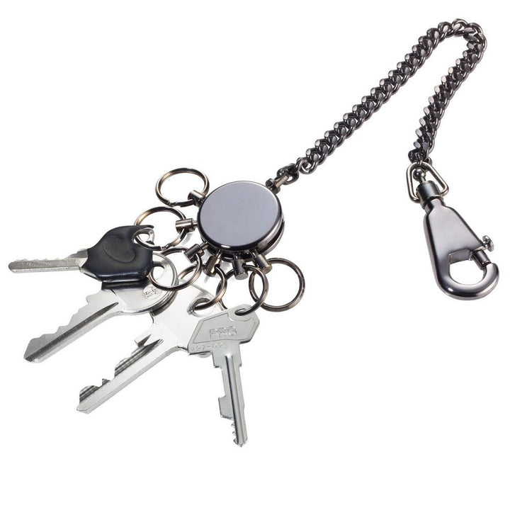 TROIKA Key ring - PATENT CHAIN ​​Black Chrome - Key ring from Troika at The Prince Webshop