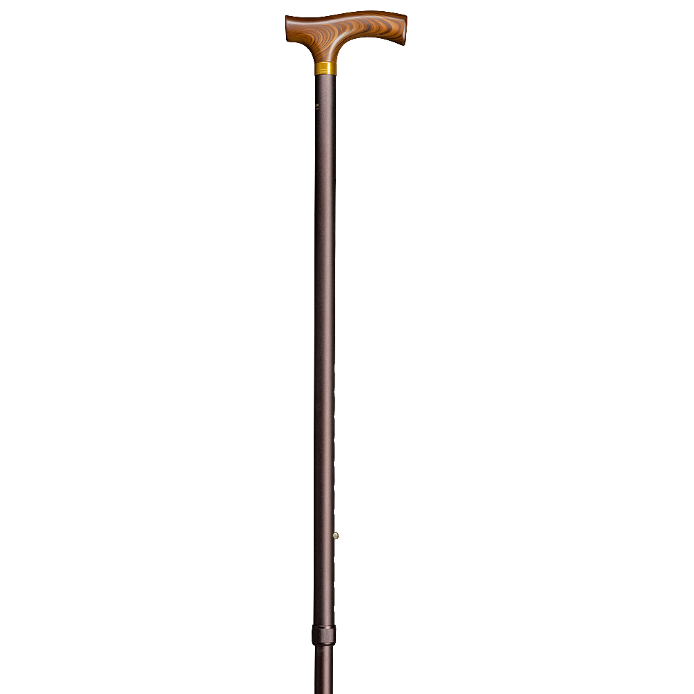 Gastrock Aluminum Fritz Stick - Brown - Stepwise Height Adjustable - Spade stick from Gastrock at The Prince Webshop