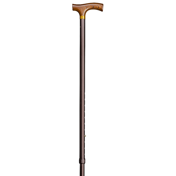 Gastrock Aluminum Fritz Stick - Brown - Stepwise Height Adjustable - Spade stick from Gastrock at The Prince Webshop