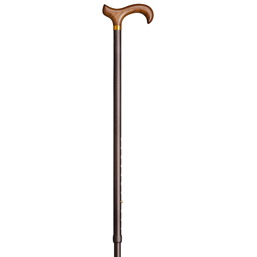 Gastrock Aluminum Derby Stick - Brown - Stepwise Height Adjustable - Spade stick from Gastrock at The Prince Webshop