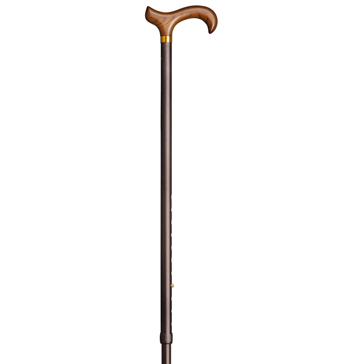 Gastrock Aluminum Derby Stick - Brown - Stepwise Height Adjustable - Spade stick from Gastrock at The Prince Webshop