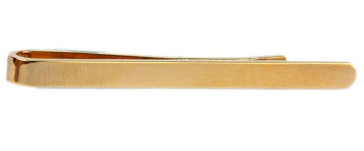 David Aster Plain Polished Gold Plated Tie Slide - Tie pin from the David Aster Collection at The Prince Webshop