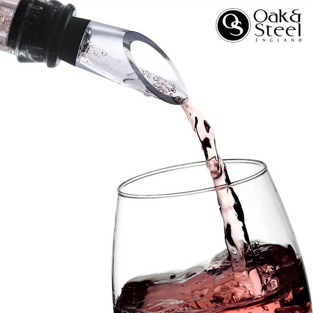 Oak & Steel - 5-in-1 Deluxe Stainless Steel Wine Accessory Gift Set - Wine Set from Oak & Steel at The Prince Webshop