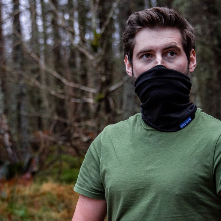Ballybar Ireland Ram Neck Gaiter - Black Neck Warmer - Neckerchief from Ballybar Ireland at The Prince Webshop