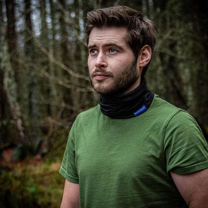 Ballybar Ireland Ram Neck Gaiter - Black Neck Warmer - Neckerchief from Ballybar Ireland at The Prince Webshop