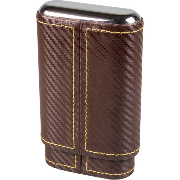 Supreme Leather Cigar Case in Carbon Finish - for 3 Cigars - Cigar Case from The Prince's Own at The Prince Webshop