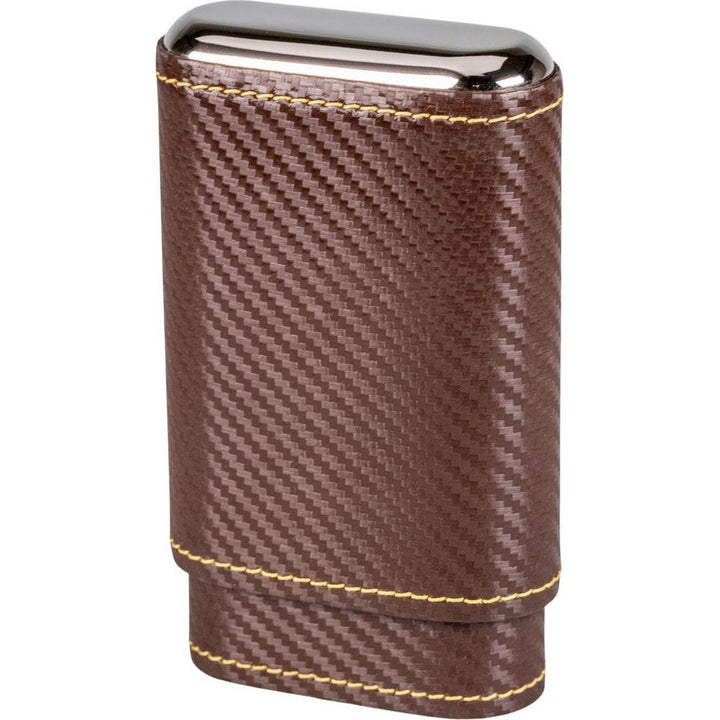 Supreme Leather Cigar Case in Carbon Finish - for 3 Cigars - Cigar Case from The Prince's Own at The Prince Webshop