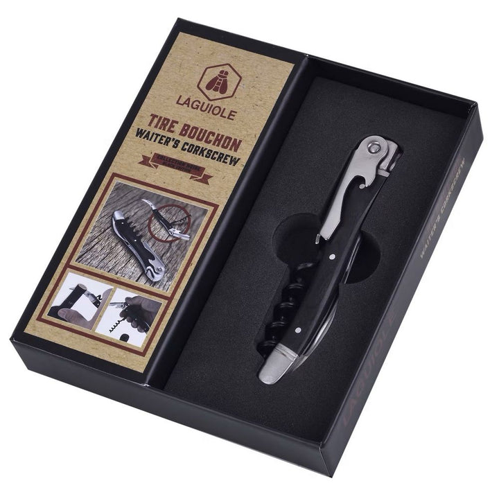 Laguiole Black Edition Serving Corkscrew - Corkscrew from Laguiole at The Prince Webshop
