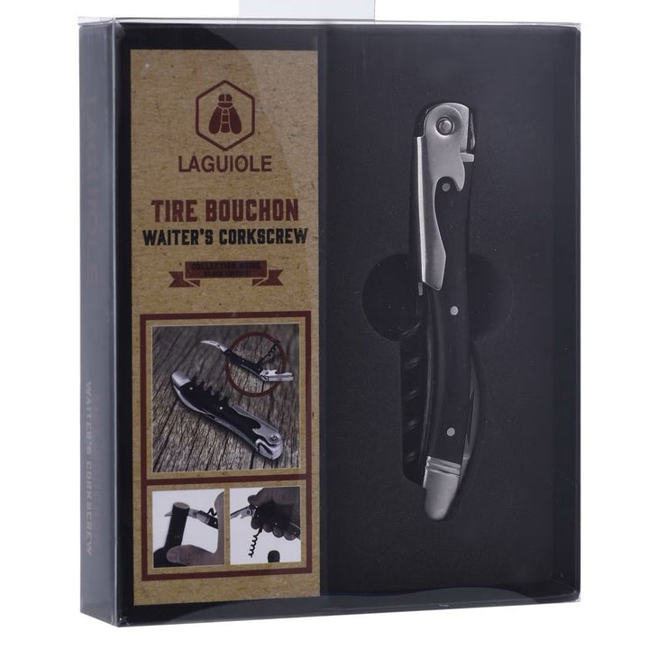 Laguiole Black Edition Serving Corkscrew - Corkscrew from Laguiole at The Prince Webshop