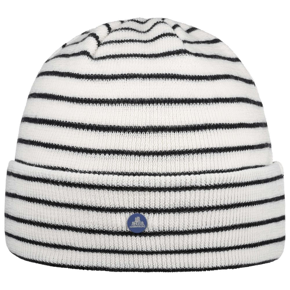 Hammaburg Blue & White Striped Beanie Hat & Scarf - Hat & Scarf from Hammaburg at The Prince Webshop