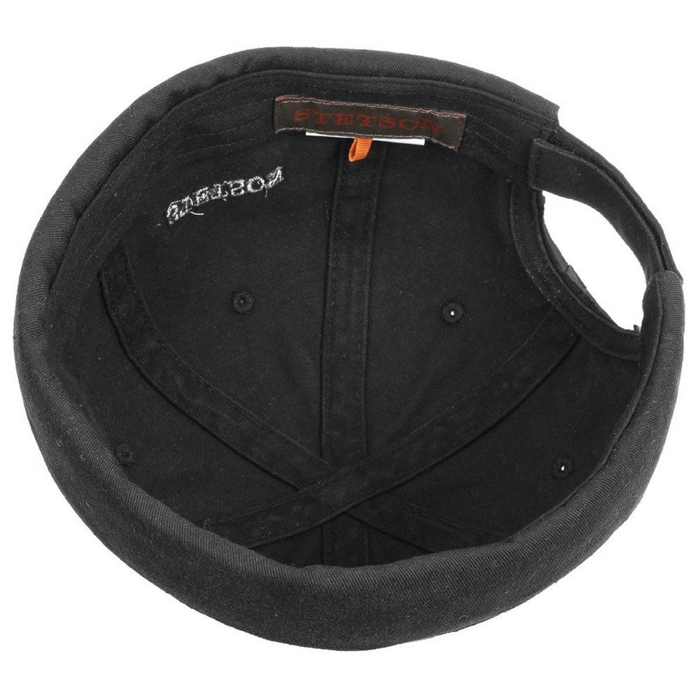 Stetson Docker Cotton - Sort Bomulds Cap - Docker Cap fra Stetson hos The Prince Webshop