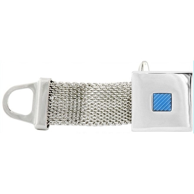 Cufflinks Silver Belt Strap Blue - Cufflinks from The Armitage Collection at The Prince Webshop
