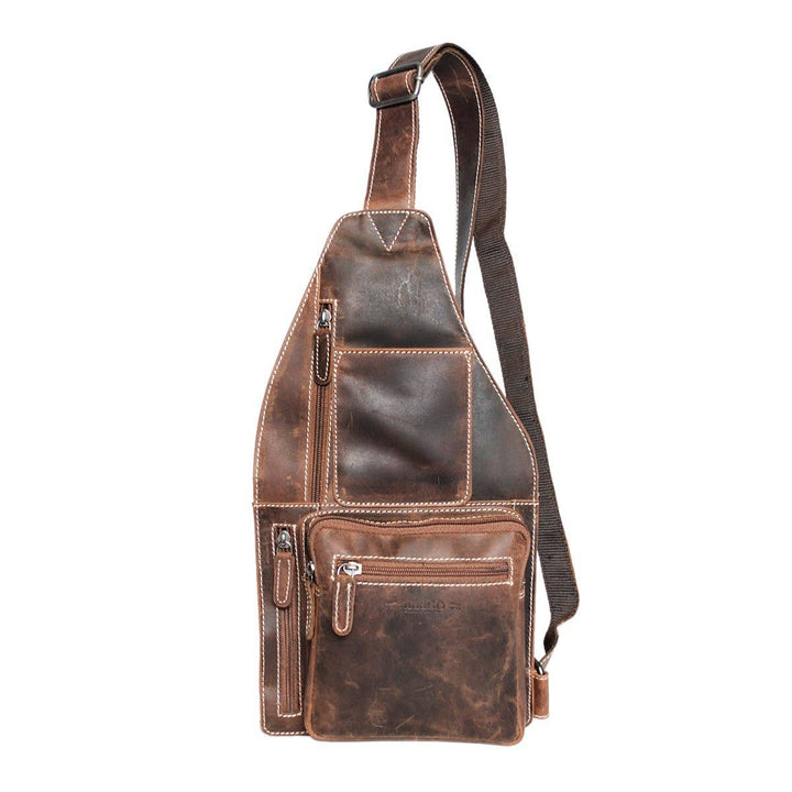 Arrigo Crossbody Shoulder Bag Buffalo Leather - Cognac - Bag from Arrigo at The Prince Webshop
