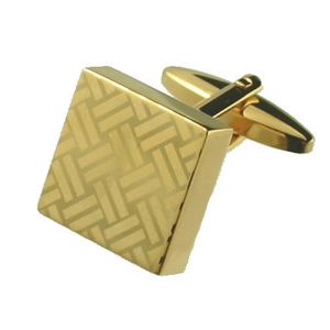 Cufflinks Laser Weave Gold - Cufflinks from Uber Cuffs at The Prince Webshop