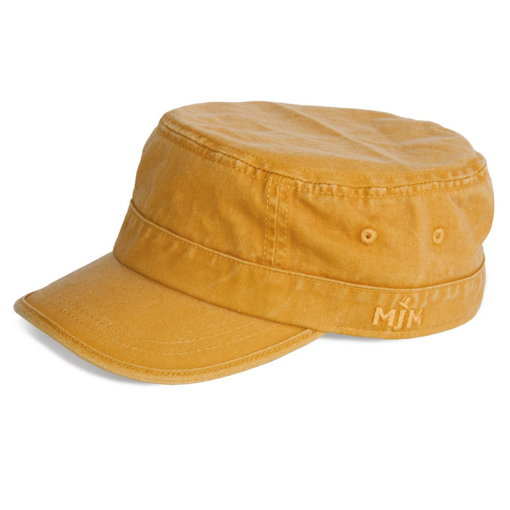MJM CUBA Army Cap Dyed Cotton Twill - Yellow - S/M - Army Cap from MJM Hats at The Prince Webshop
