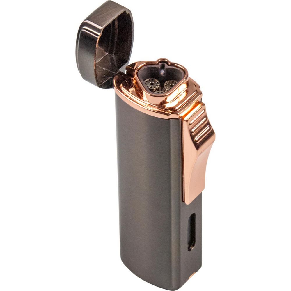 JEAN CLAUDE 3 Jet Cigar Lighter with Puncher - Gun / Rose - Lighter from Jean Claude at The Prince Webshop