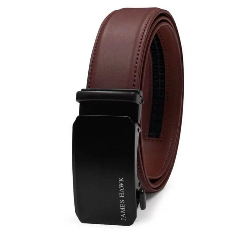 James Hawk Automatic Belt - Brown - Auto Lock Bælte i 2 Størrelser - Bælte fra James Hawk hos The Prince Webshop