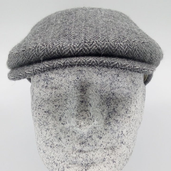 MJM Jordan – 100% Eco Merino Wool - Light Gray Herringbone - Flat Cap from MJM Hats at The Prince Webshop