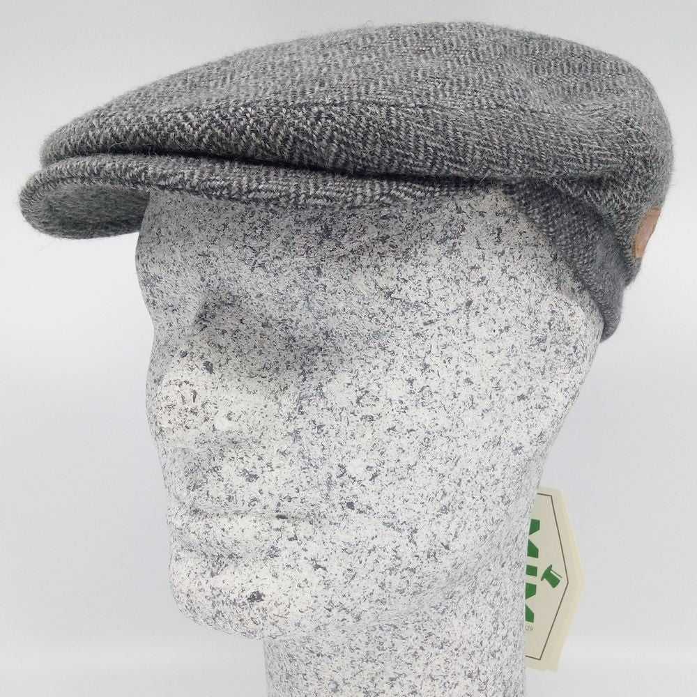MJM Jordan – 100% Eco Merino Wool - Light Gray Herringbone - Flat Cap from MJM Hats at The Prince Webshop