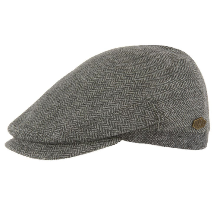 MJM Jordan – 100% Eco Merino Wool - Light Gray Herringbone - Flat Cap from MJM Hats at The Prince Webshop