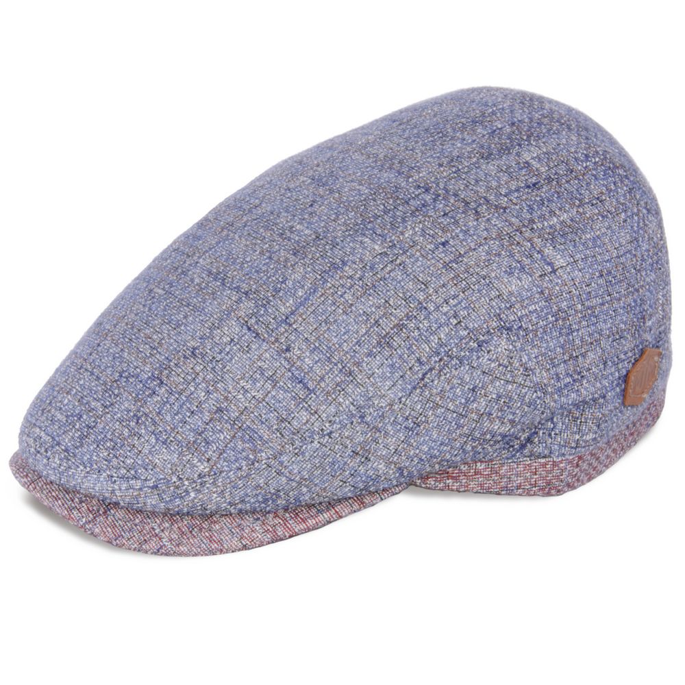 MJM Jordan Flat Cap - Silk Mix 111 Blue - Flat Cap from MJM Hats at The Prince Webshop