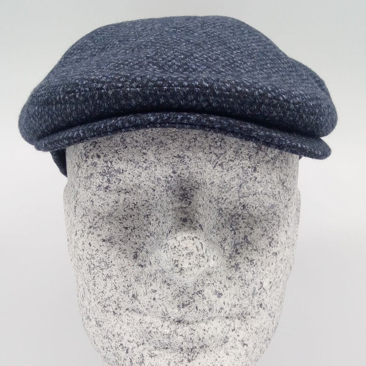 MJM Jordan Virgin Wool Sixpence - Navy Dot - Flat Cap from MJM Hats at The Prince Webshop
