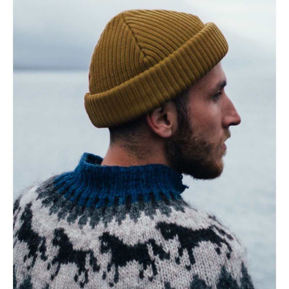 Ethos FISHERMAN BEANIE - BEIGE acrylic hat in classic fisherman style - Hat from Ethos at The Prince Webshop