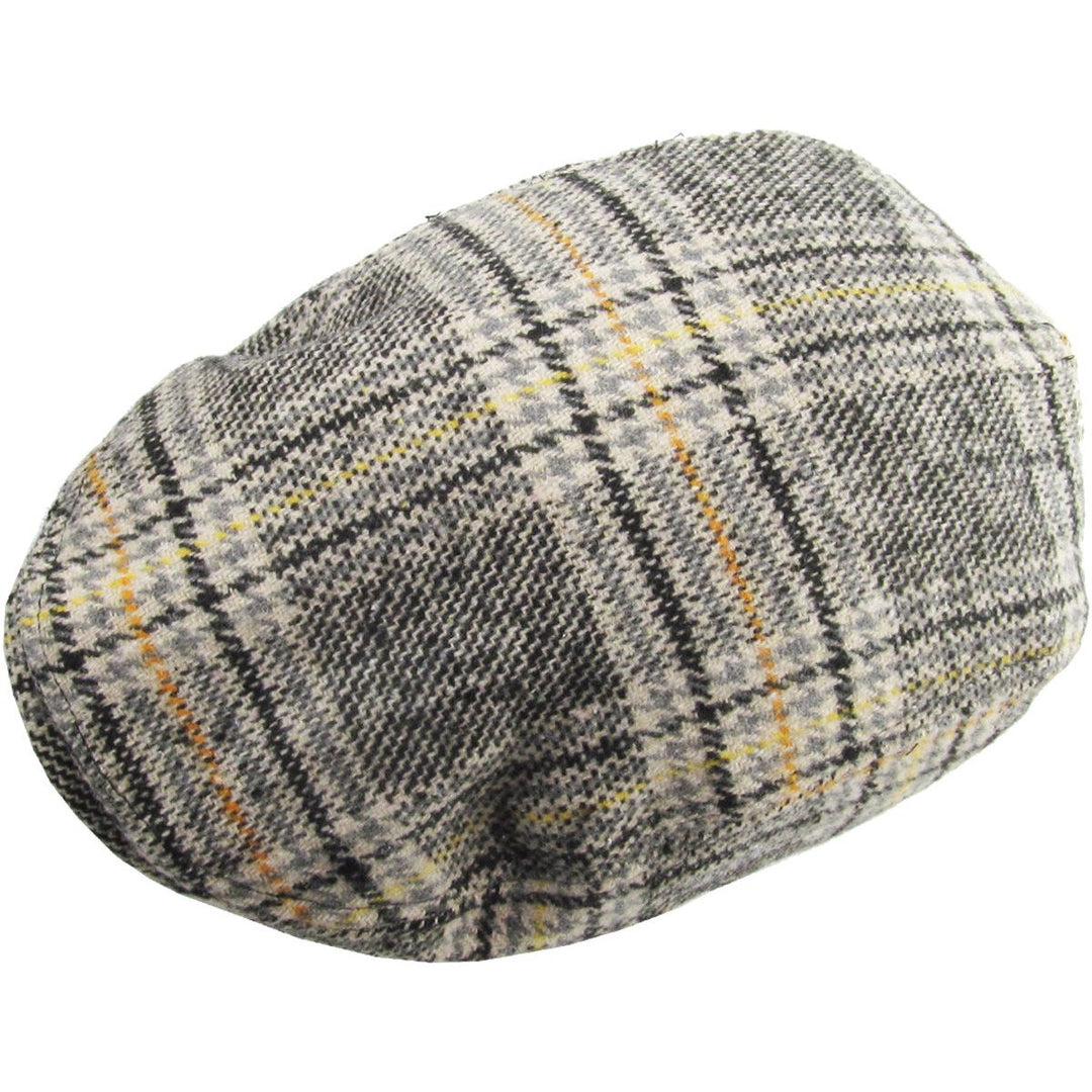 Plaid Ascot Flat Cap Black Mix Sixpence - Flat Cap from Ethos at The Prince Webshop