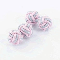 Cuff Knots DuoC Pink and Gray - Cufflinks from Onyx Art of London at The Prince Webshop