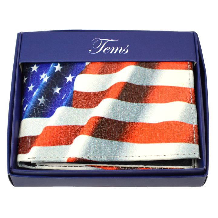 Bi-Fold Wallet Stars & Stripes in Leather - Wallet from Umo Lorenzo at The Prince Webshop