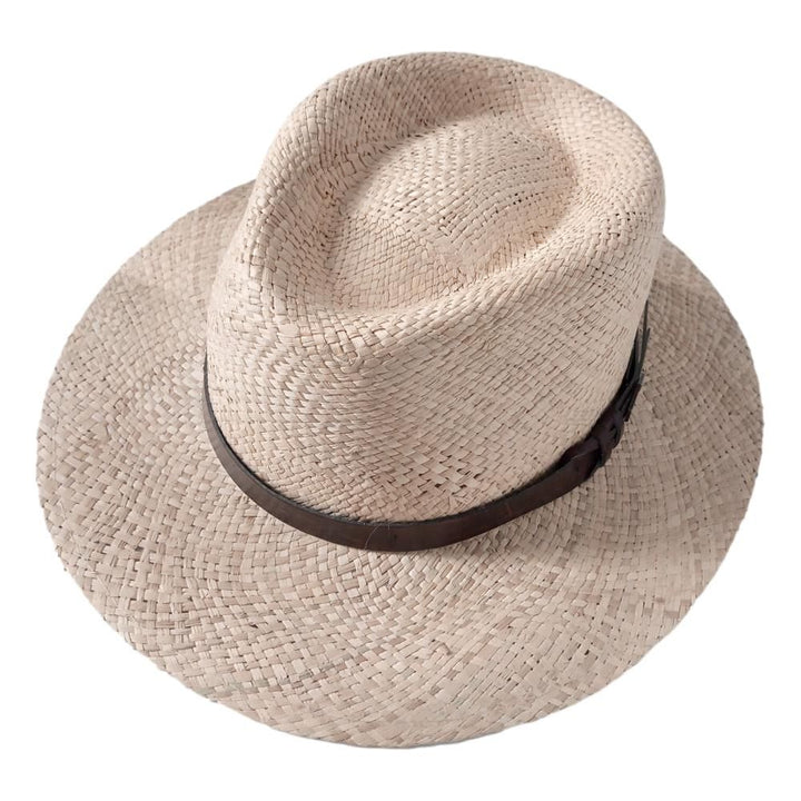 MJM Milas Panama Hat Natural with Leather - S (56 cm) - Hat from MJM Hats at The Prince Webshop